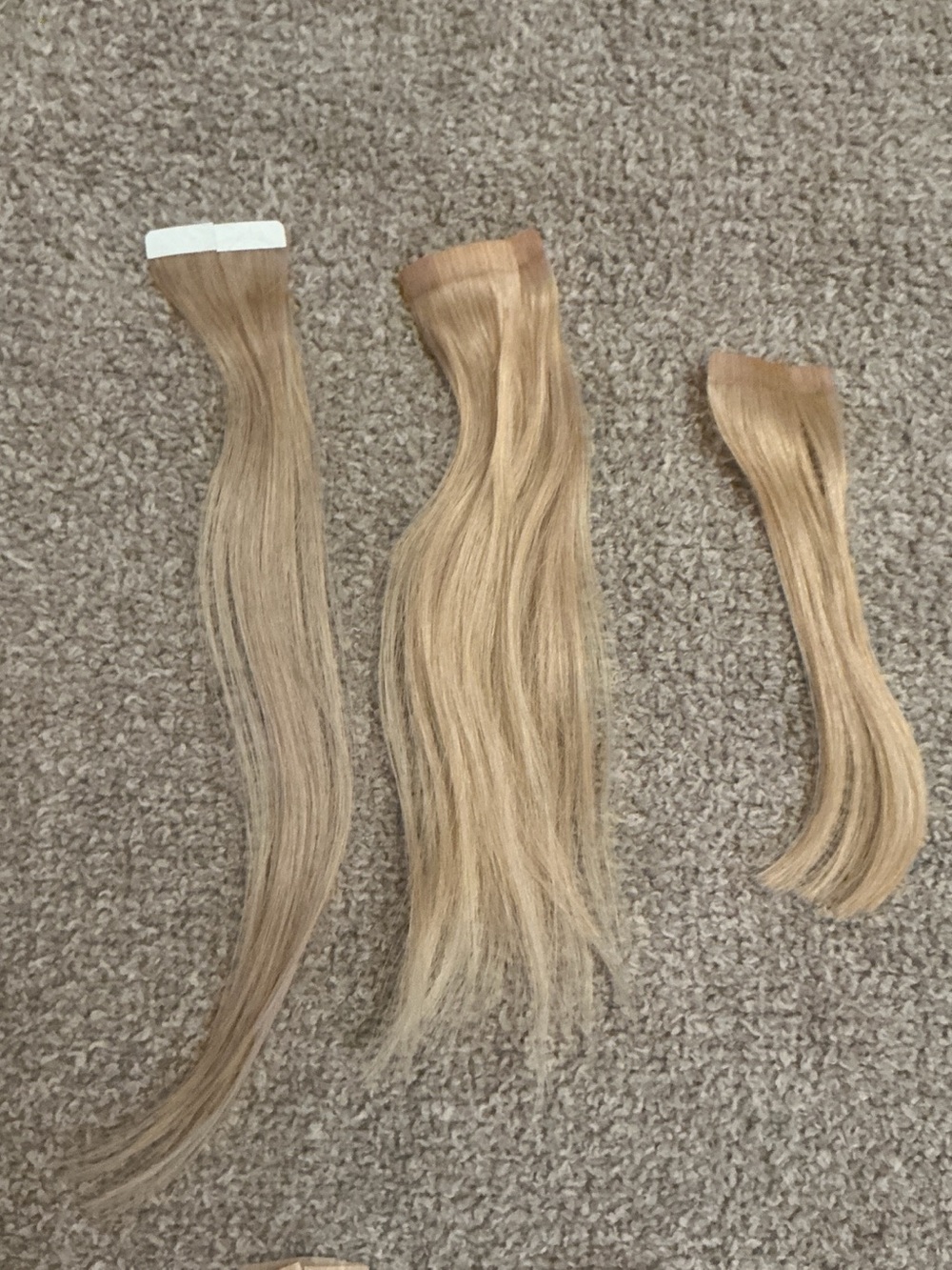 10½ Never-Used Remy Tape-In Wefts | Blonde + Platinum + Press